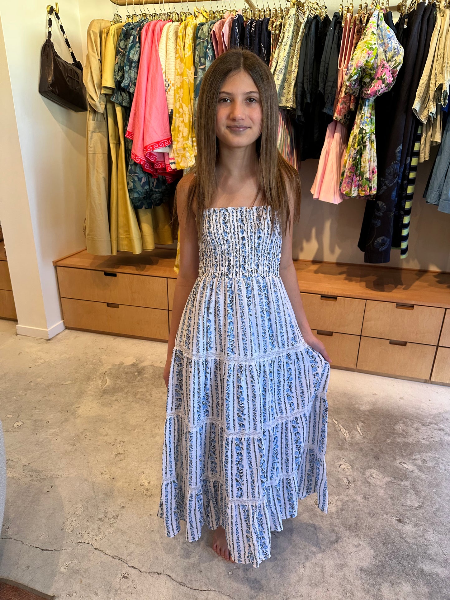 Girls Long Floral Dress