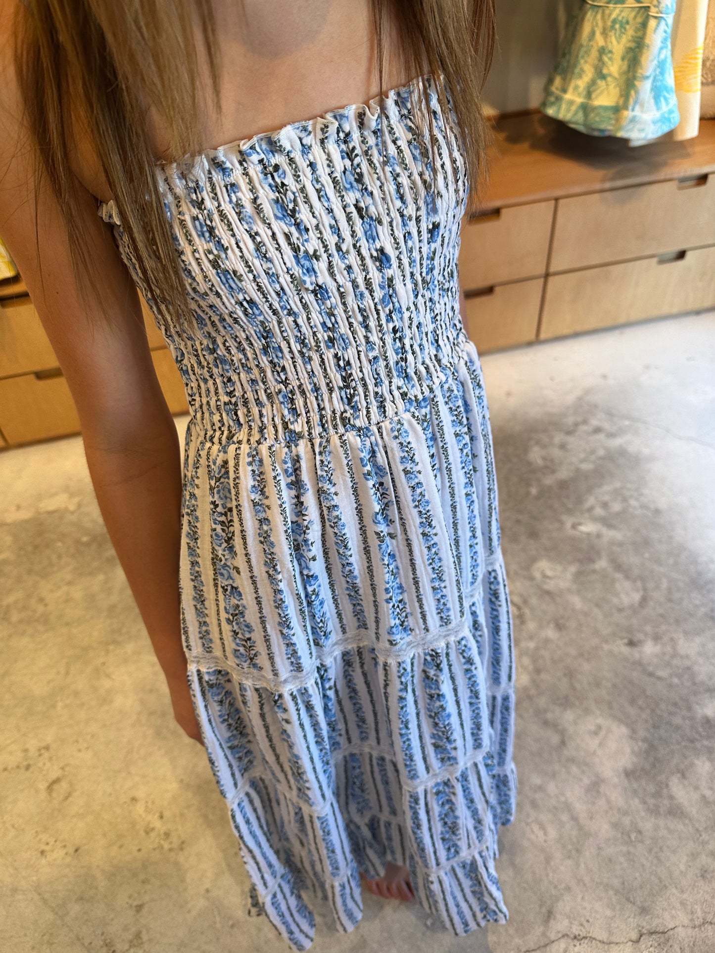 Girls Long Floral Dress