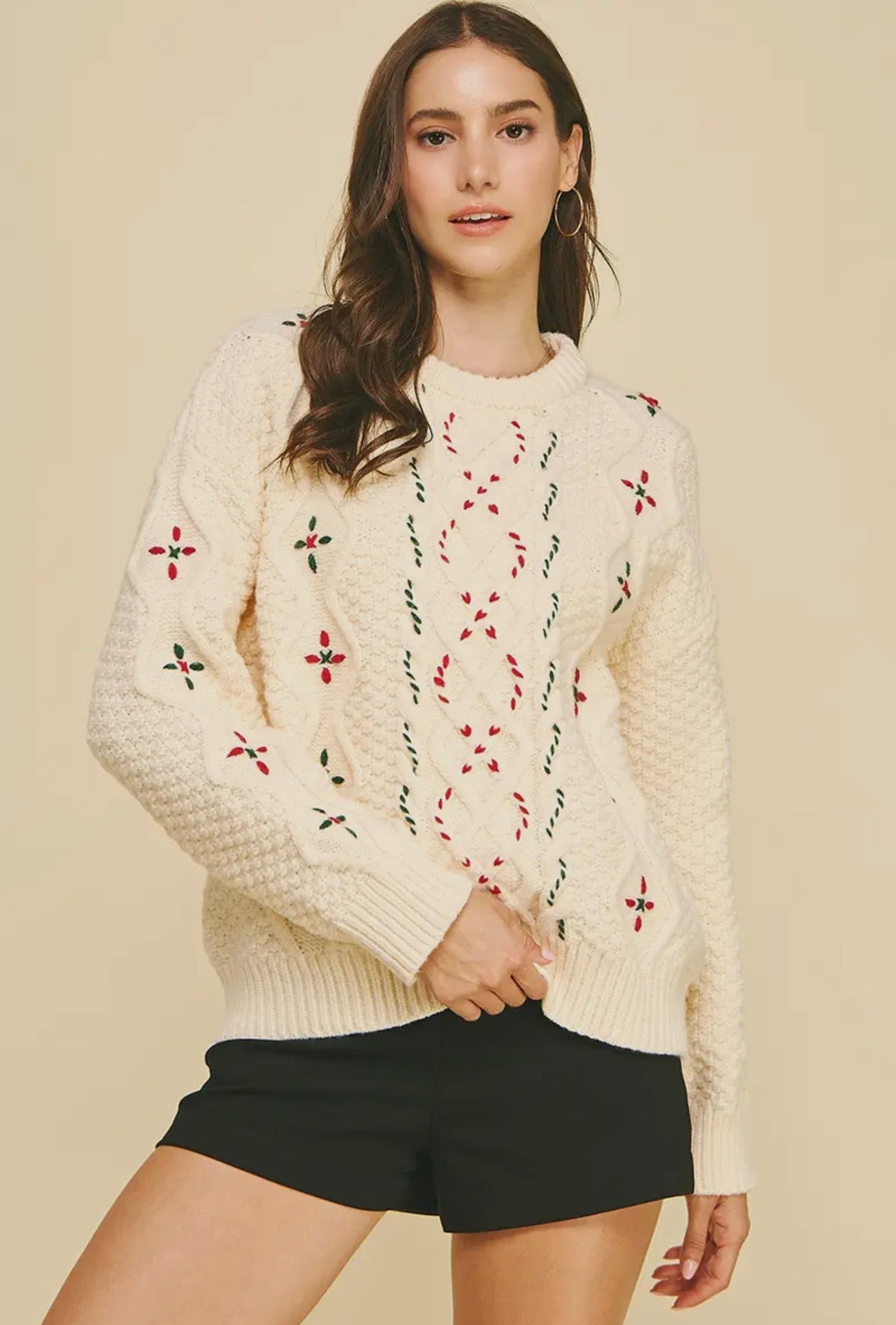Christmas Stitch Detailed Sweater