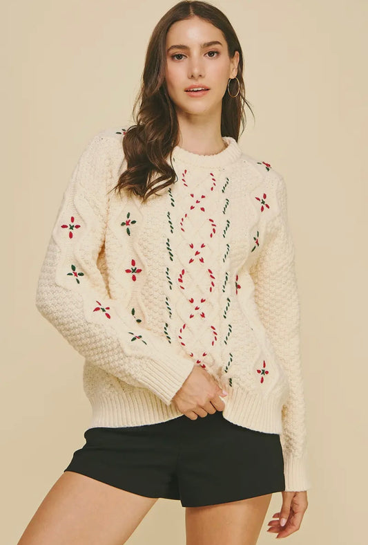 Christmas Stitch Detailed Sweater