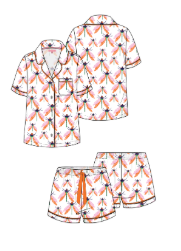 Dragonfly Pajama Shorts Set
