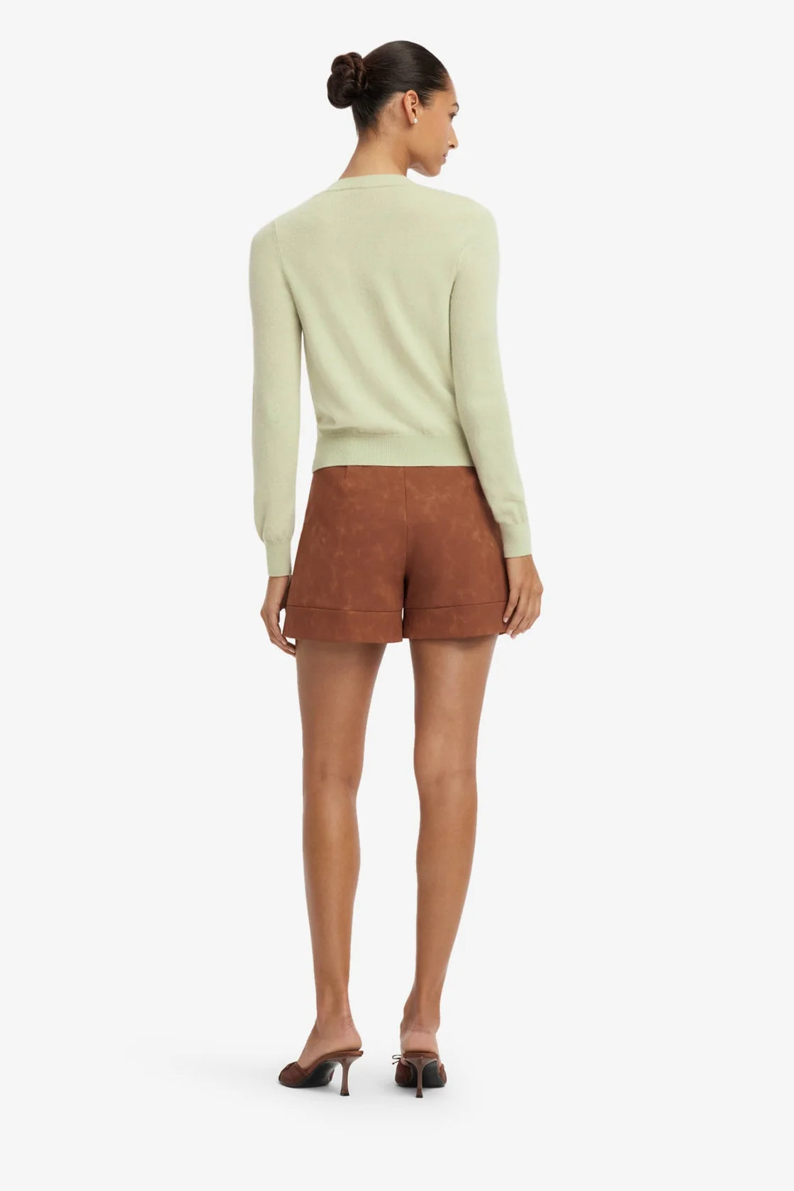 Tessa Embellished Vegan Suede Shorts