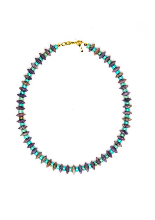 Lepidolite Saucer Necklace