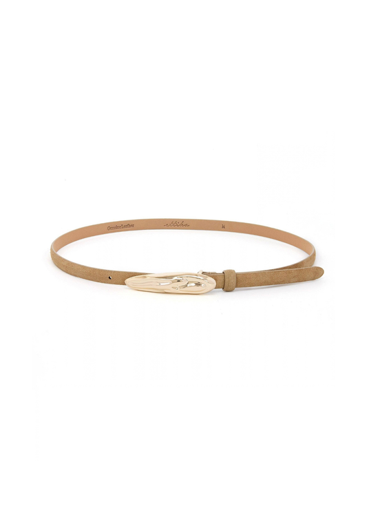 Liquid Luxe Belt in Shiitake Suede