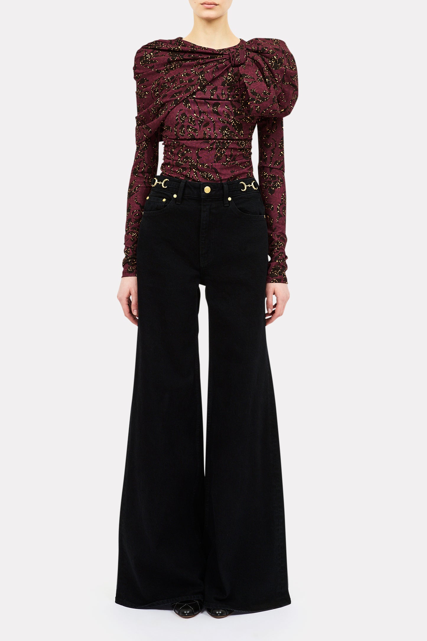 Neema Draped Jersey Top