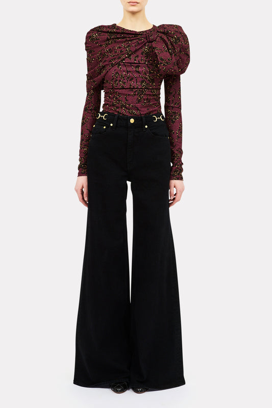 Neema Draped Jersey Top