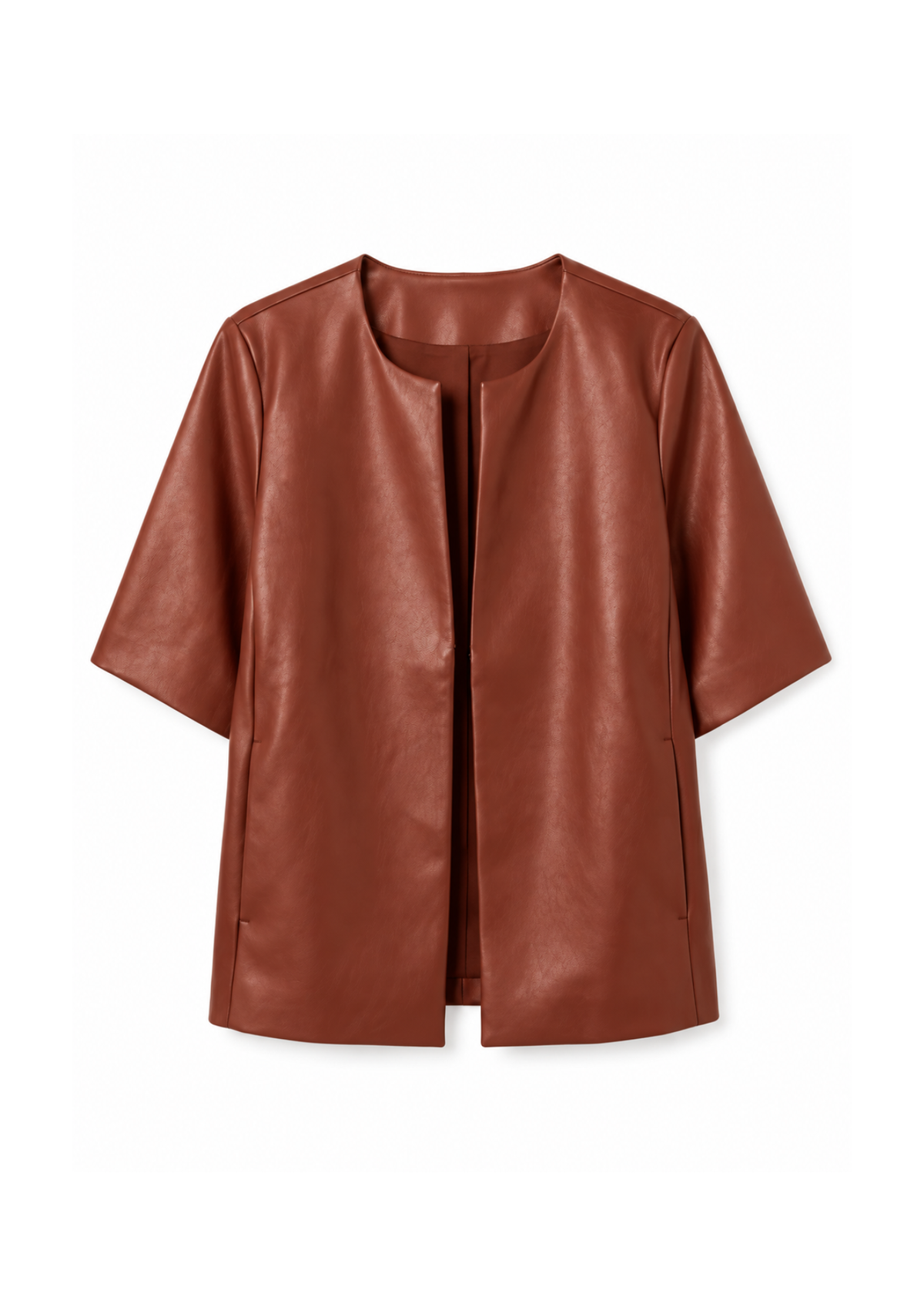 Long Collarless Jacket