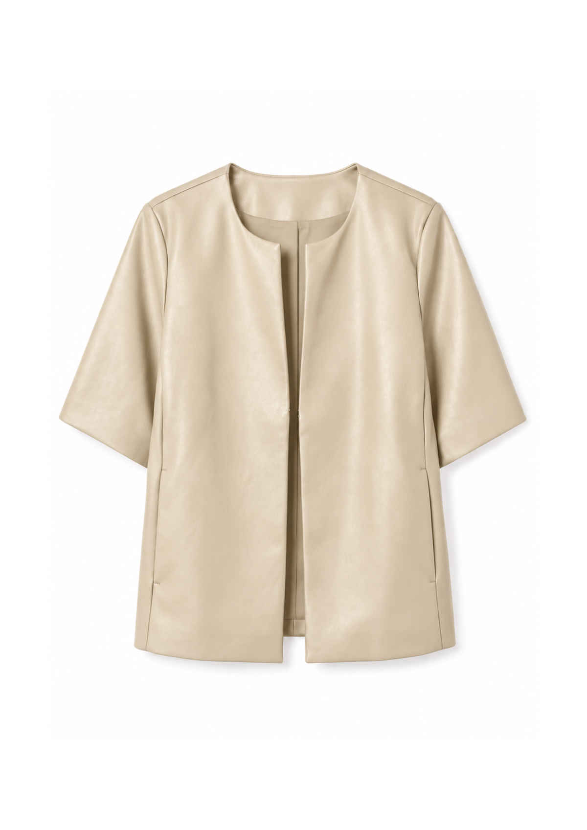 Long Collarless Jacket