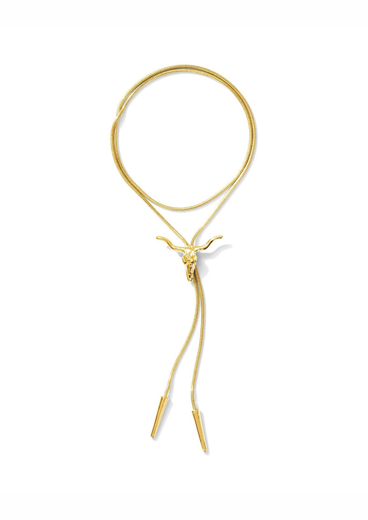 Longhorn Bolo Tie Necklace