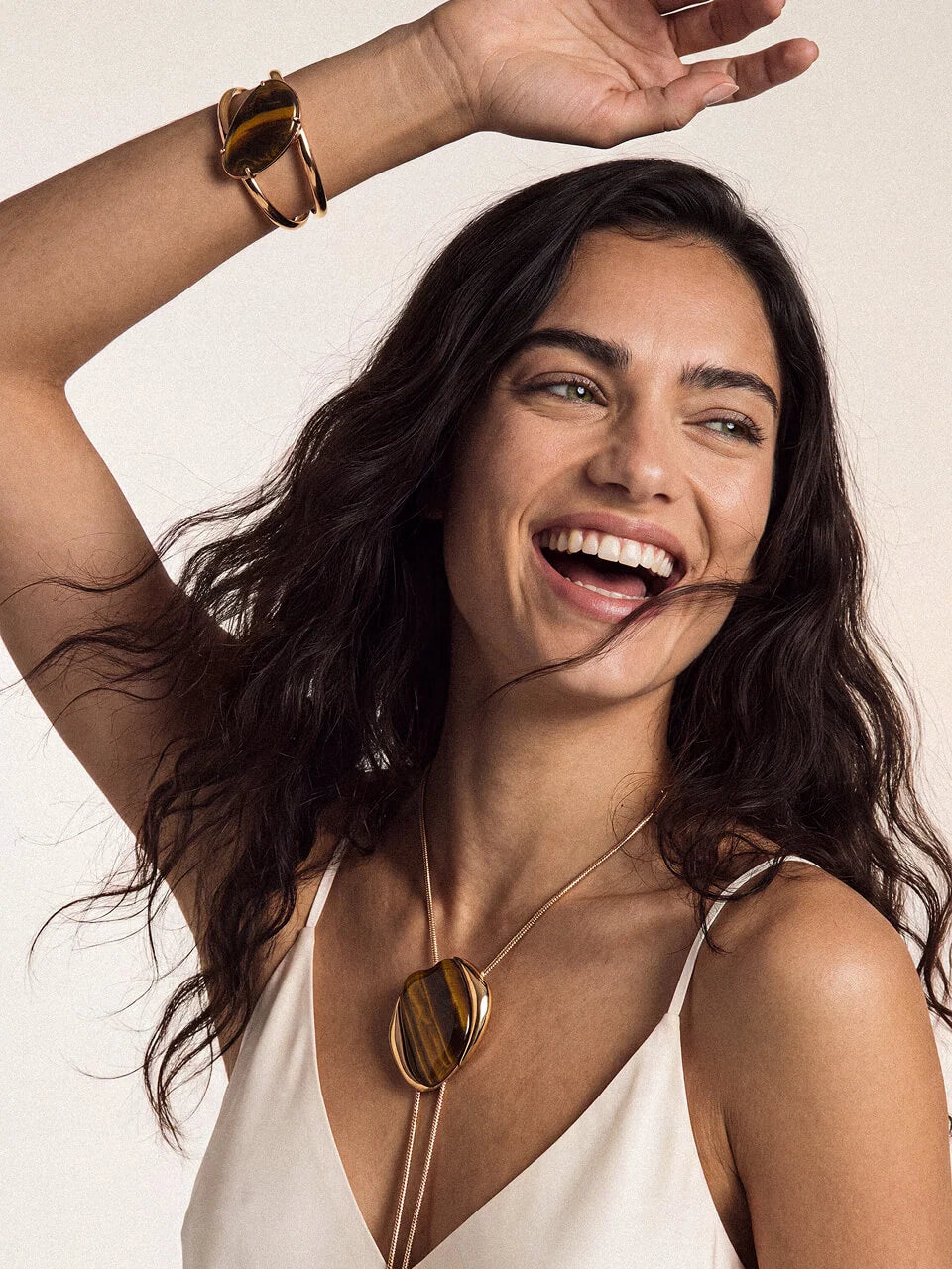 Tiger's Eye Statement Bolo Necklace