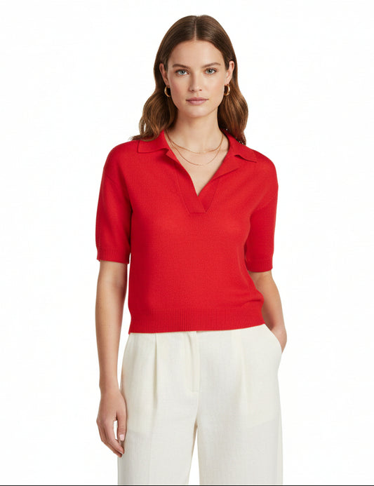 Cloud Cashmere Short Sleeve Polo