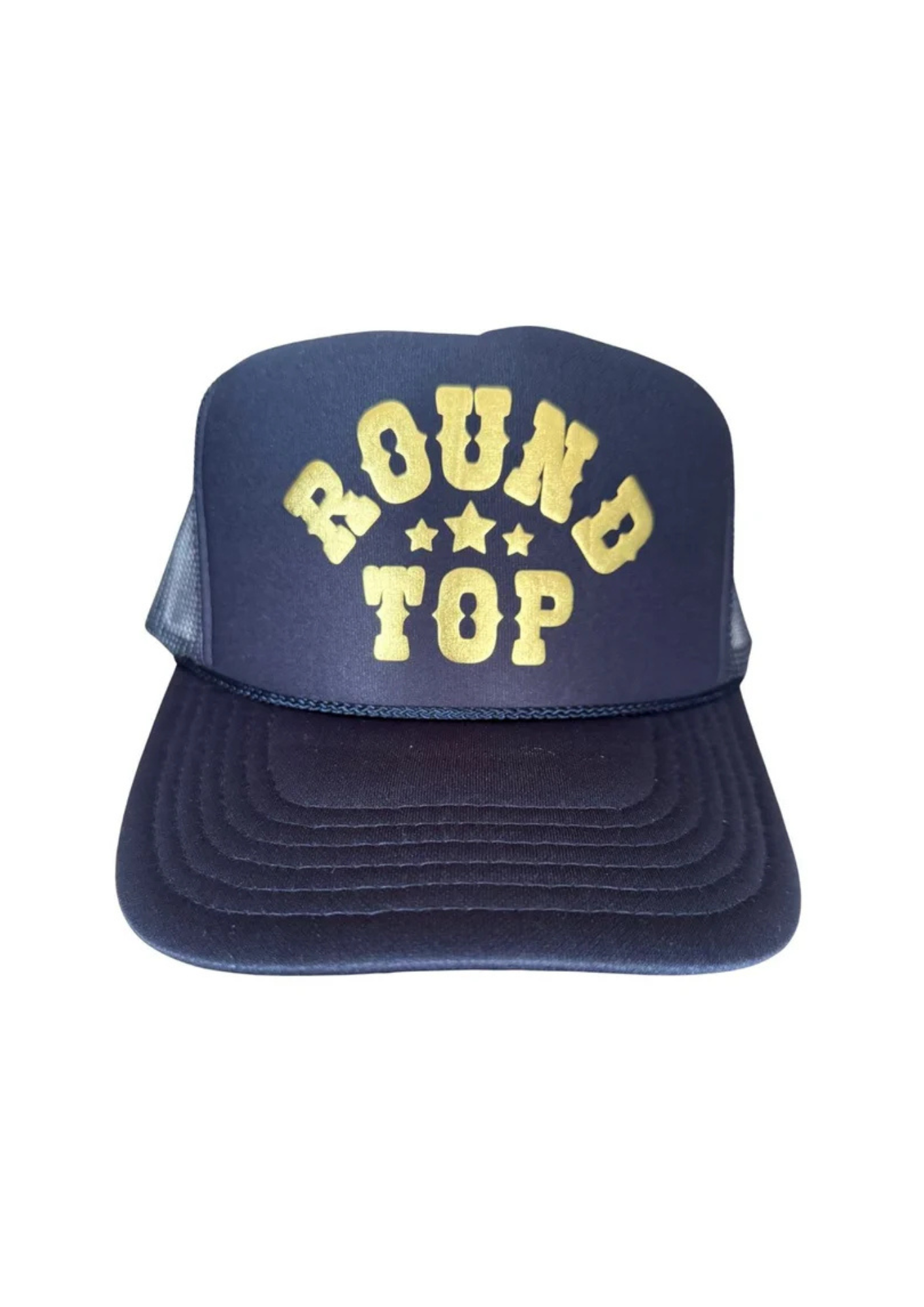 Round Top Trucker Hat - Retro Print