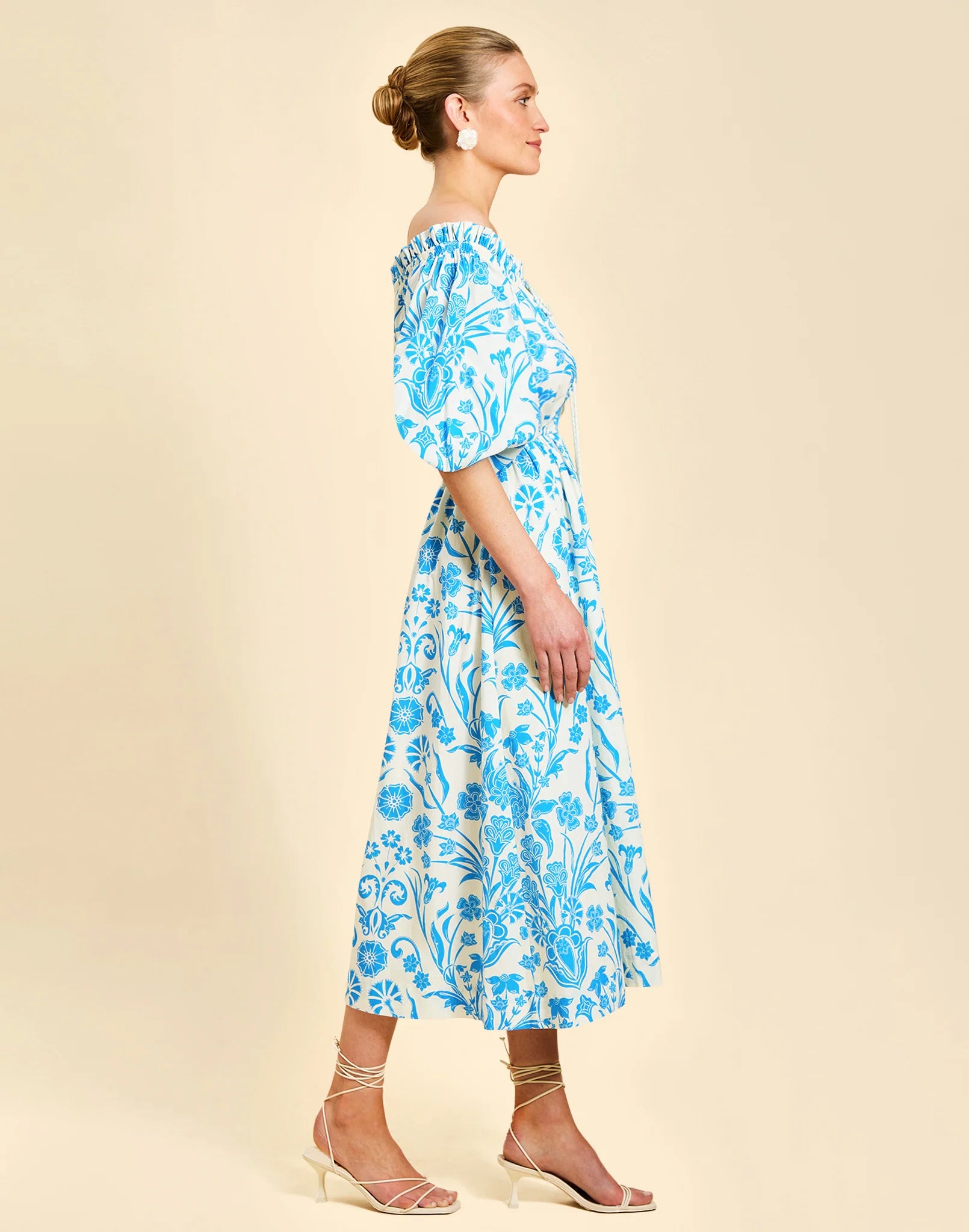 Nostalgia Midi Dress M / Cerulean Oasis