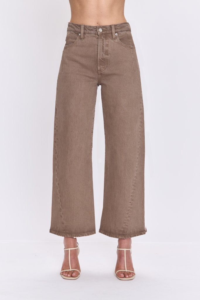 Kyra Ankle High Rise Bowed Wide Leg