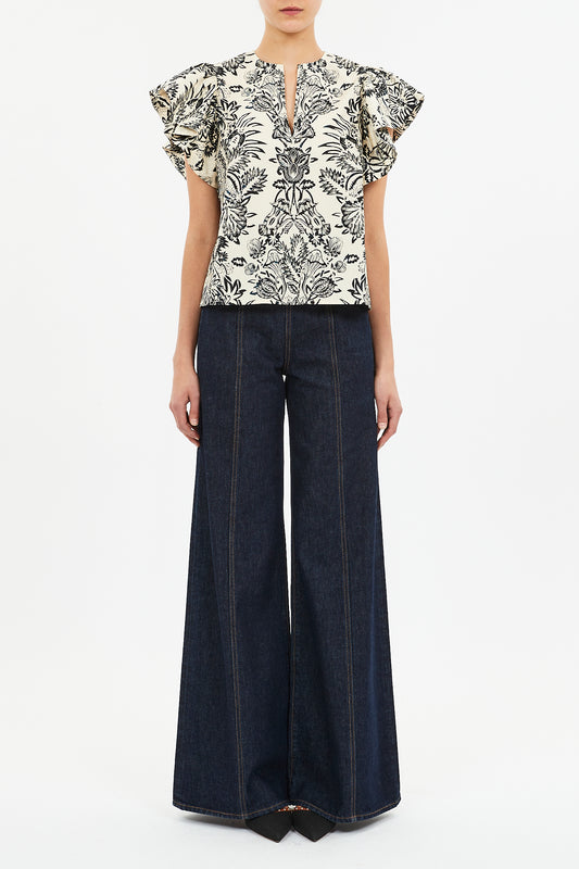 Severine Flutter Sleeve Top