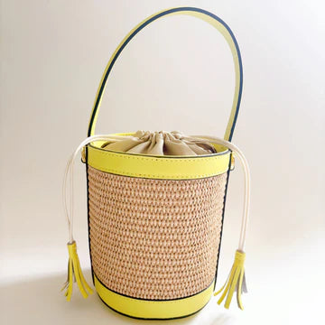 Raffia Bucket Bag