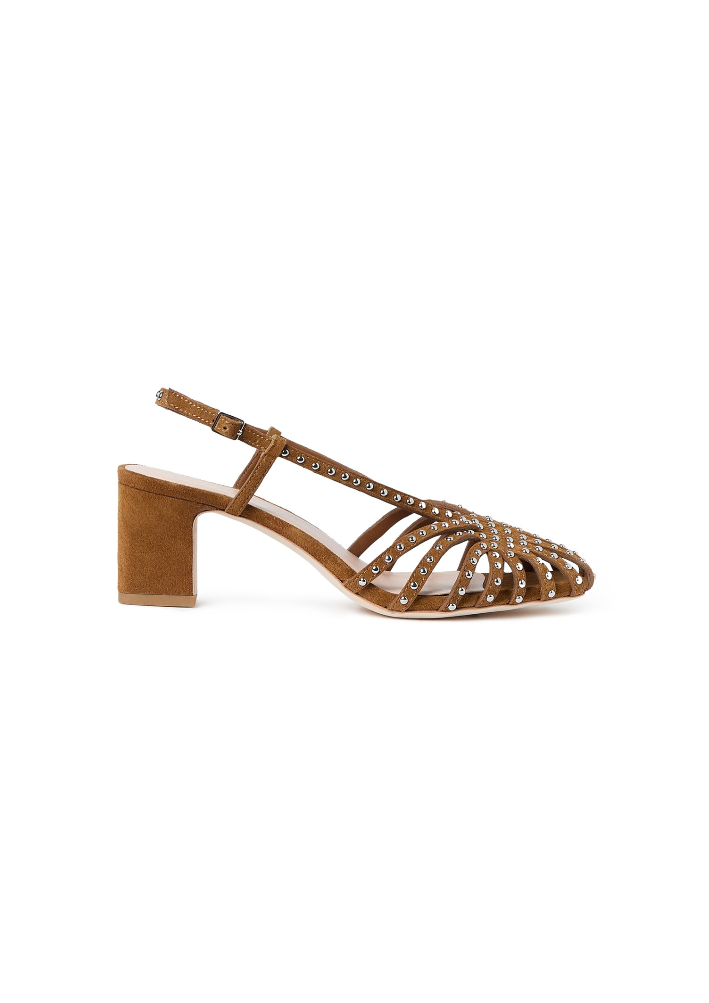 Priscilla Lattice Slingback Mid Heel Sandal