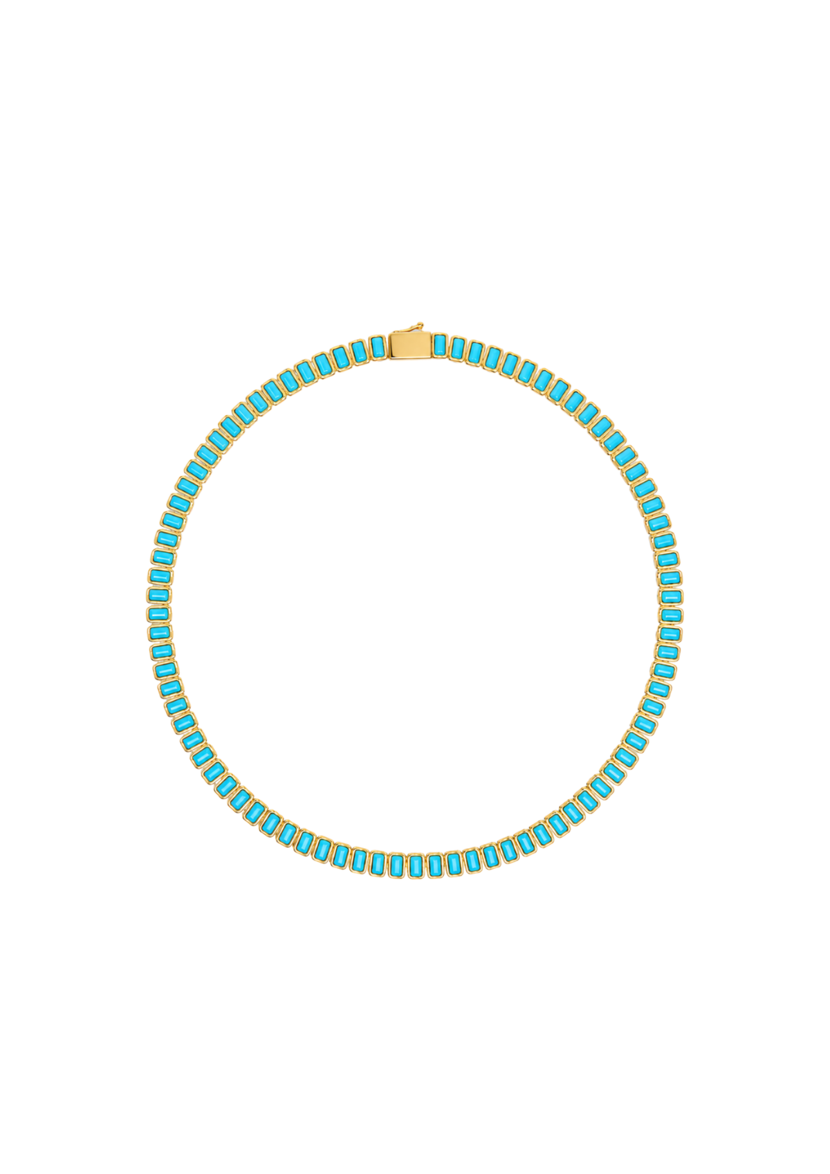 Rectangular Tennis Necklace