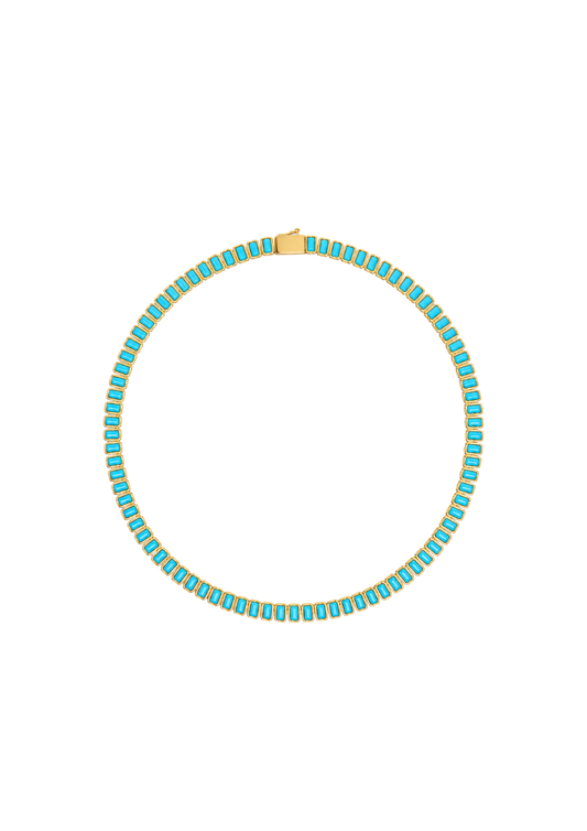 Rectangular Tennis Necklace