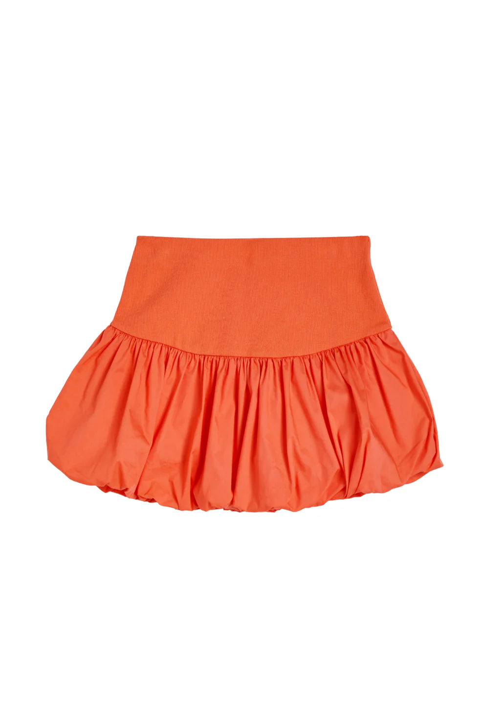 Girls Knit Waist Balloon Puff Skirt