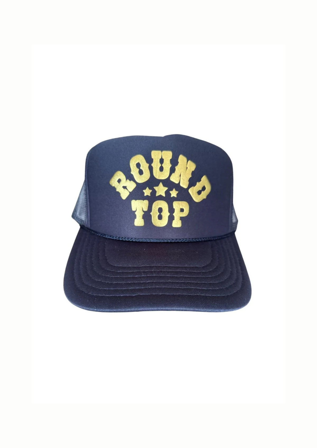 Round Top Trucker Hat - Retro Print