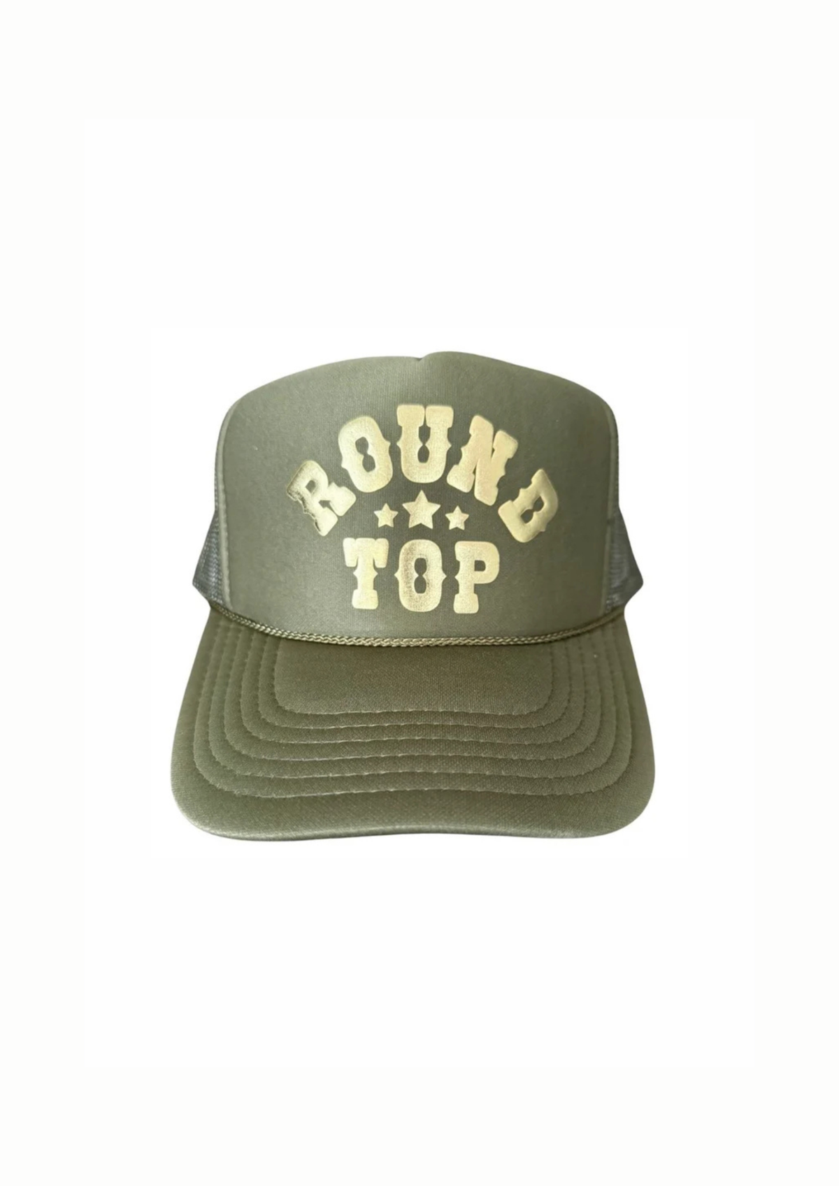 Round Top Trucker Hat - Retro Print
