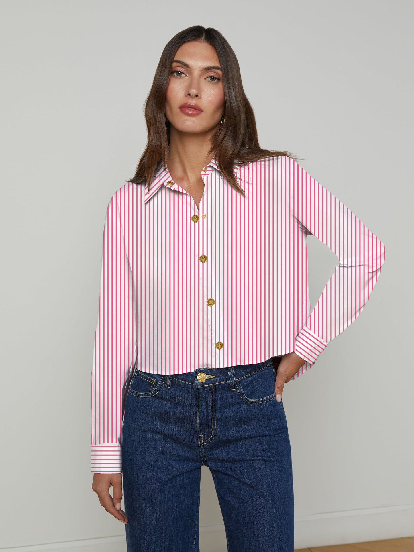 Cosette Crop Hi Low Shirt