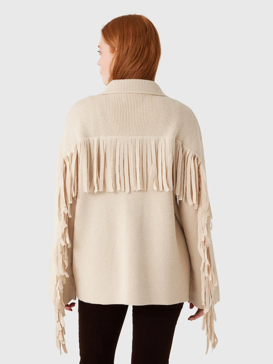 The Western Fringe Sweater Jacket