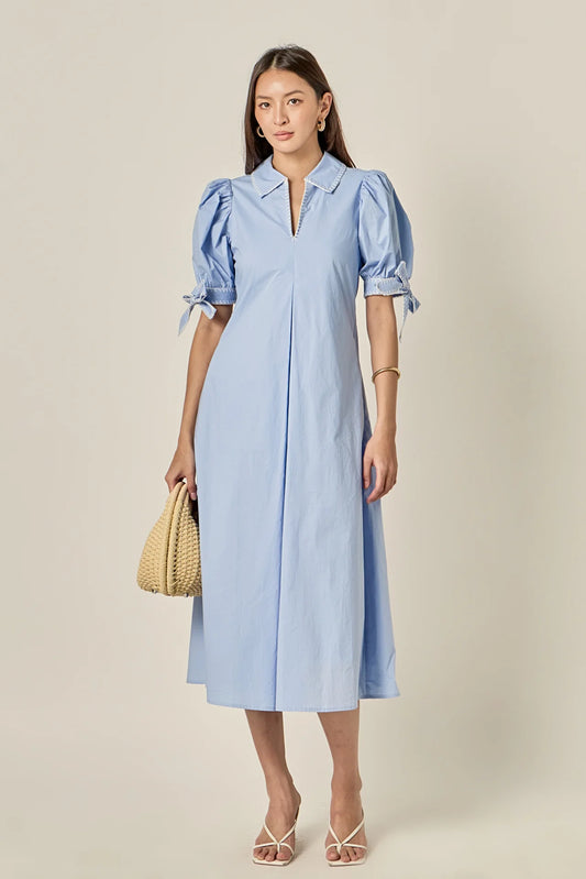 Suzane Stitch Detailed Midi Dress