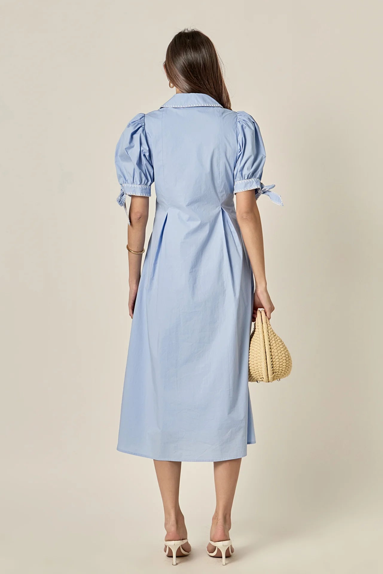 Suzane Stitch Detailed Midi Dress