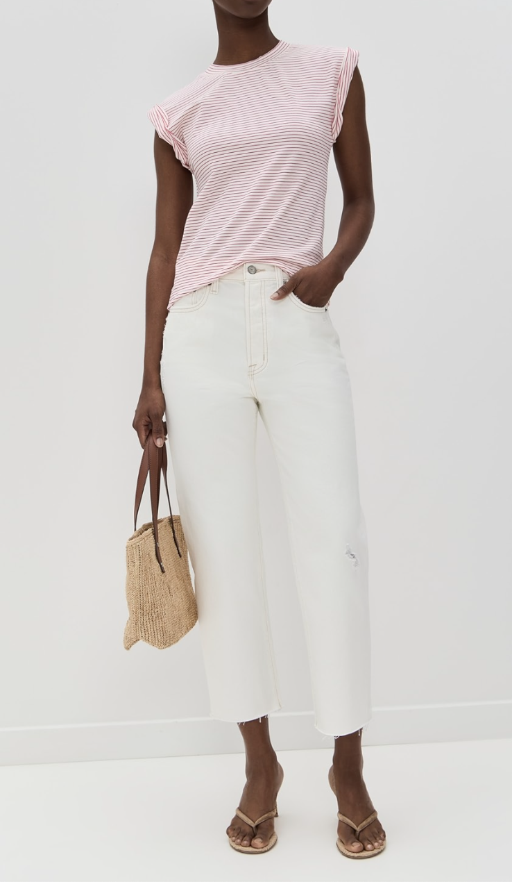 Cassie Crop Super High Rise Straight Crop Jean