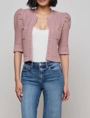 Delilah Crop Textured Cardigan