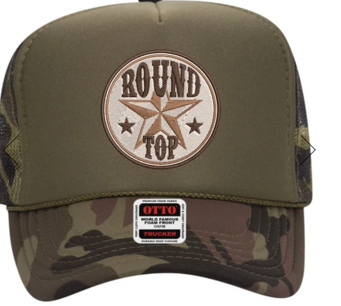 Round Top Star Trucker Hat