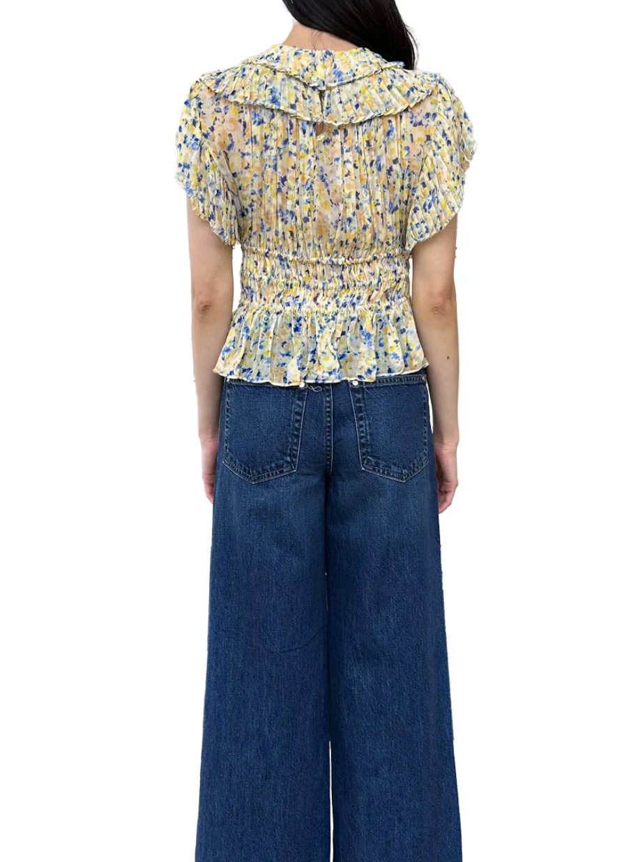 Athene Short Sleeve Silk Top