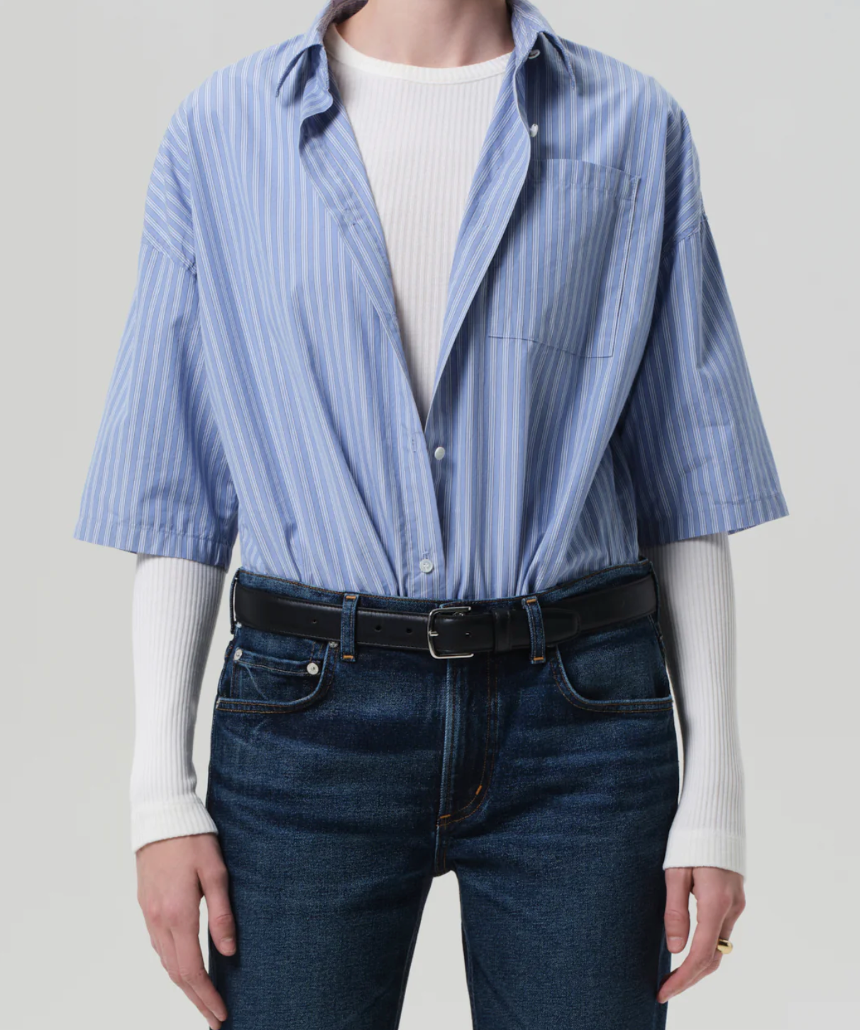 Frances Cropped Cape Shirt