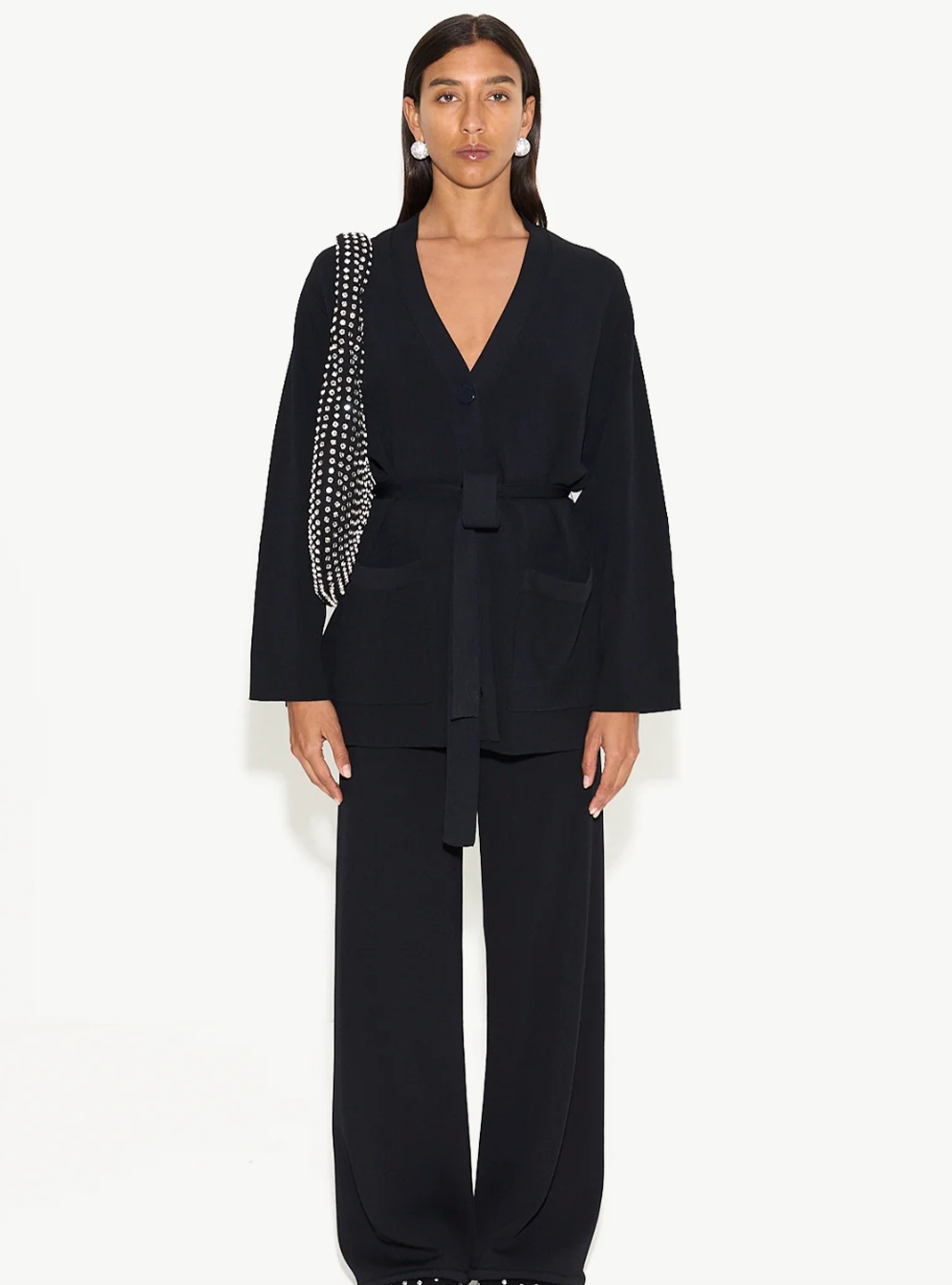 Max Belted Knit Cardigan