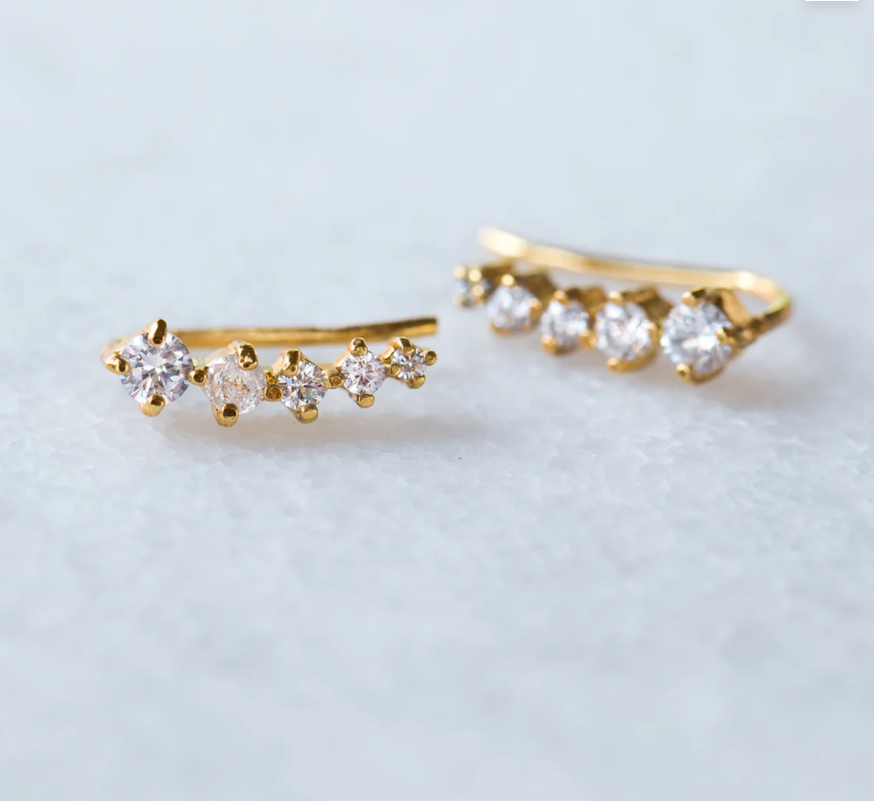 Golden Thread CZ Huggies