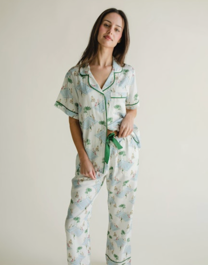 Palm Courts Pajama Pants Set