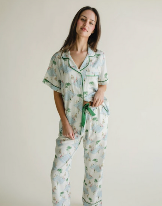 Palm Courts Pajama Pants Set