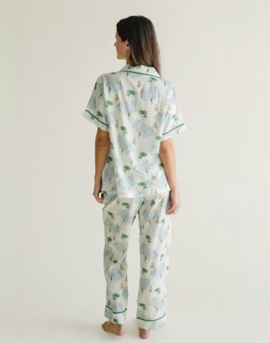 Palm Courts Pajama Pants Set