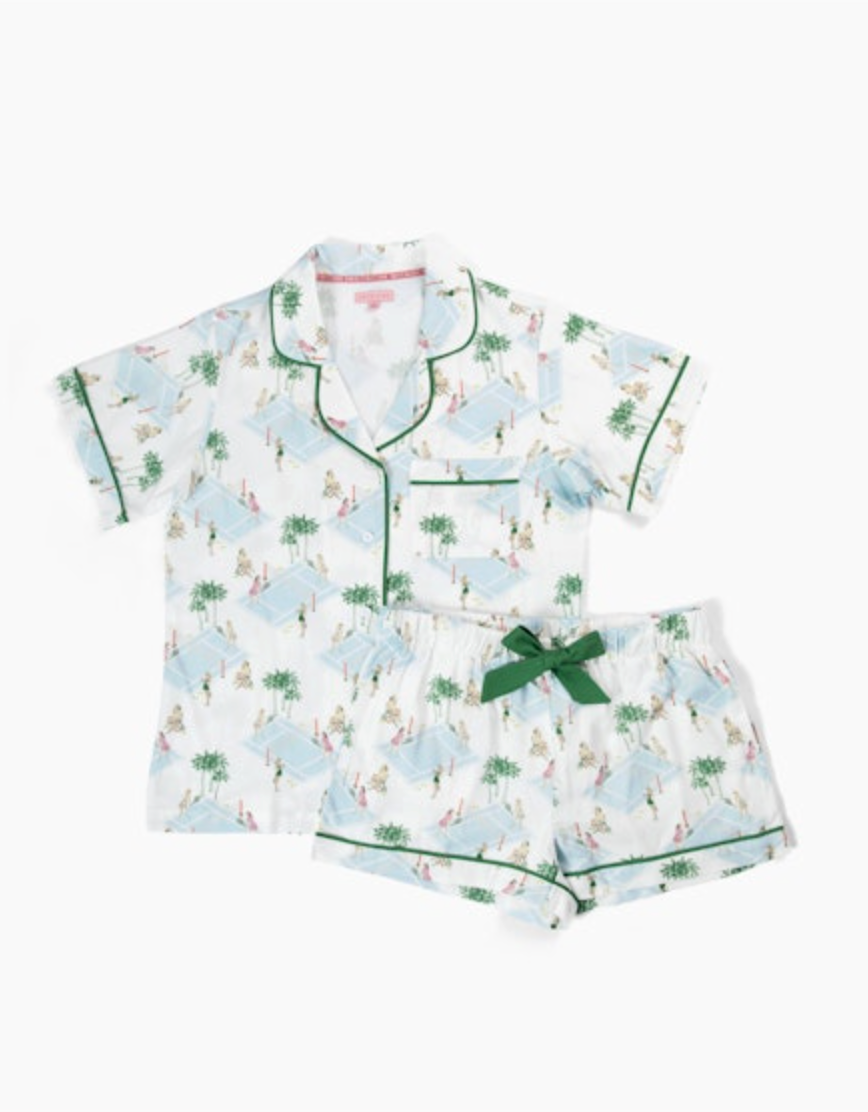 Palm Courts Pajama Shorts Set