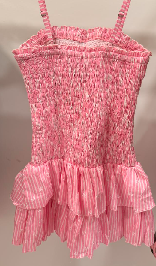 Lola Girls Pink Stripe Dress