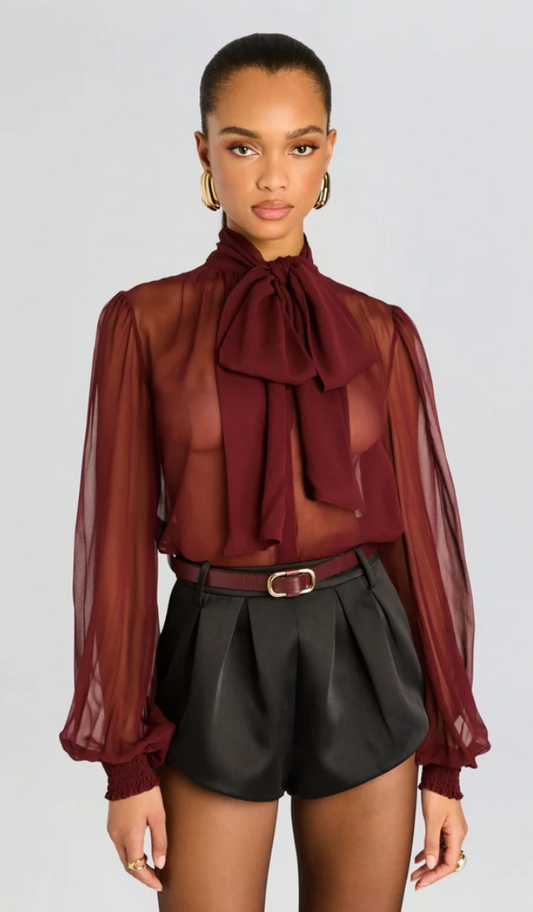Hasli Silk Chiffon Top