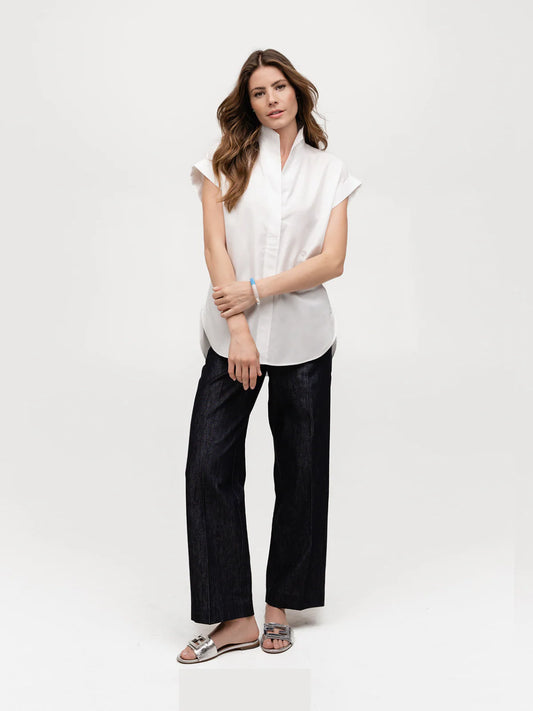 Cap Sleeve Pique-a-Boo Shirt