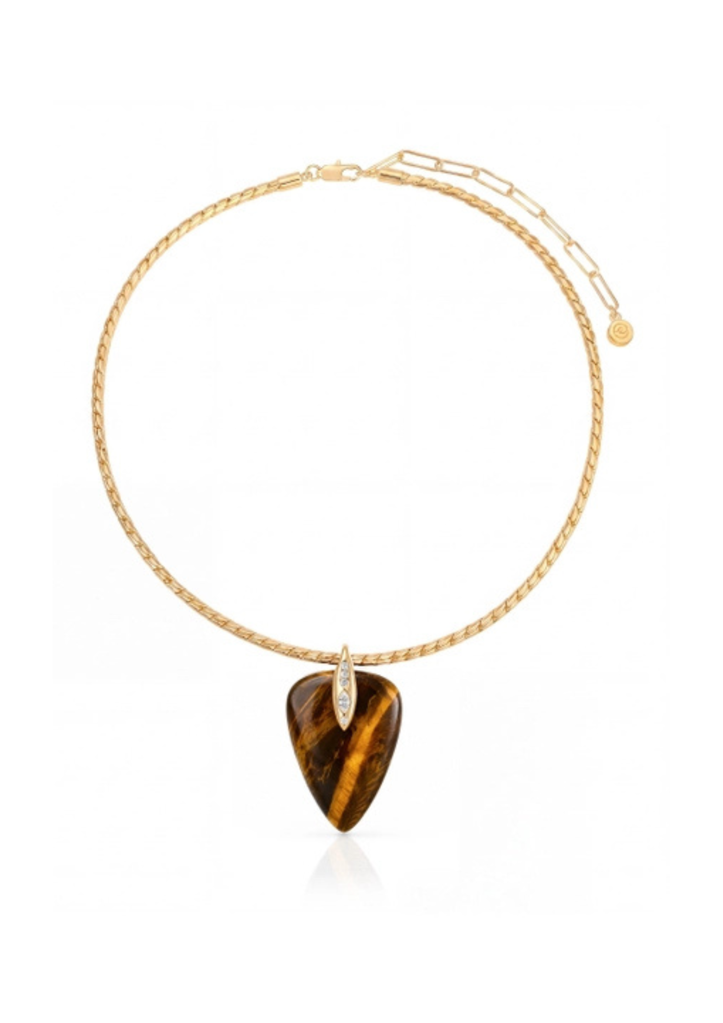 Solstice Pendant Choker in Tiger's Eye