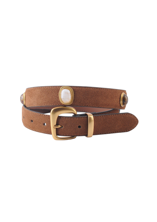 Suede Gemstone Belt