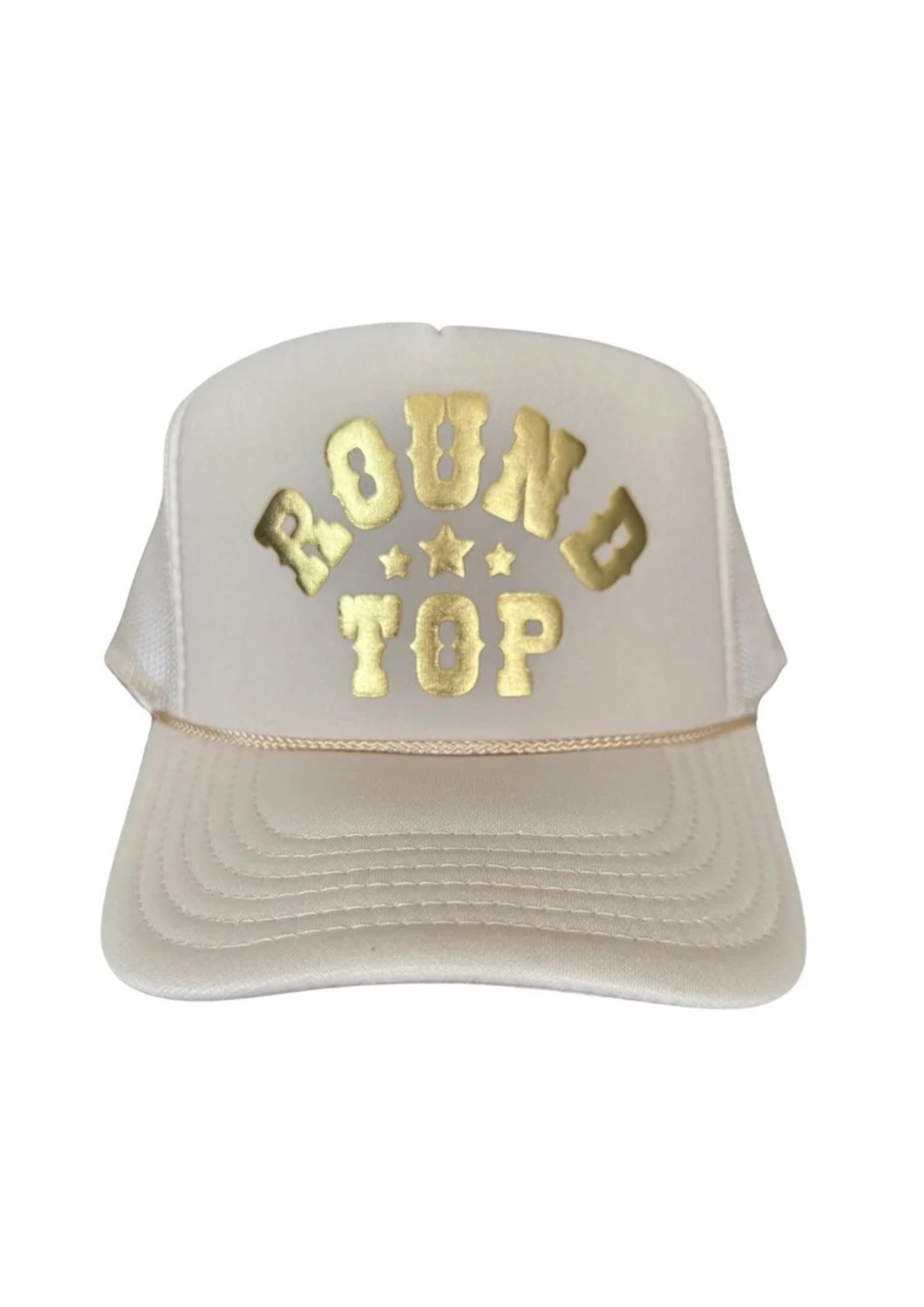 Round Top Trucker Hat - Retro Print