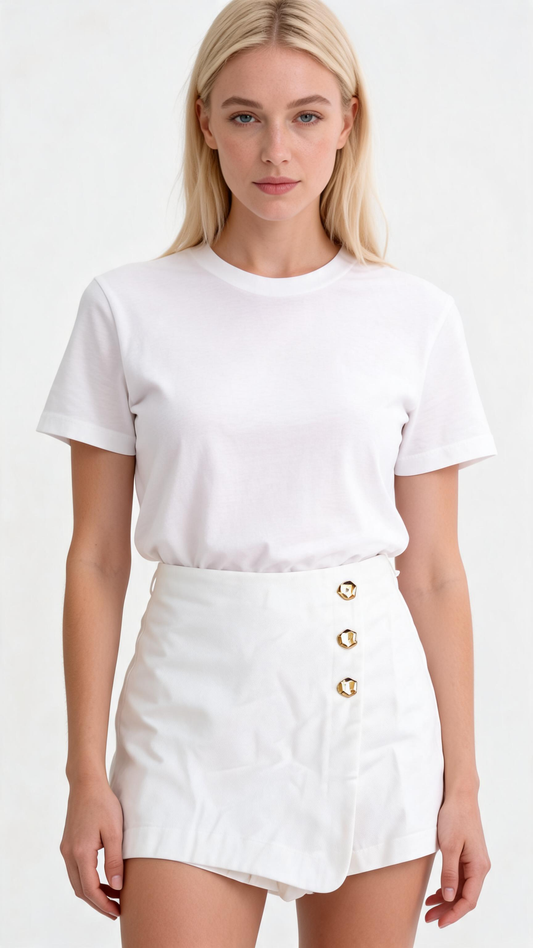 Gracie Solid Woven Skort