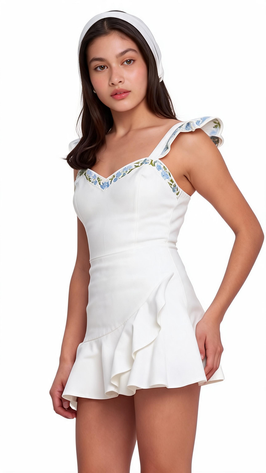 Mary Woven Skort Romper
