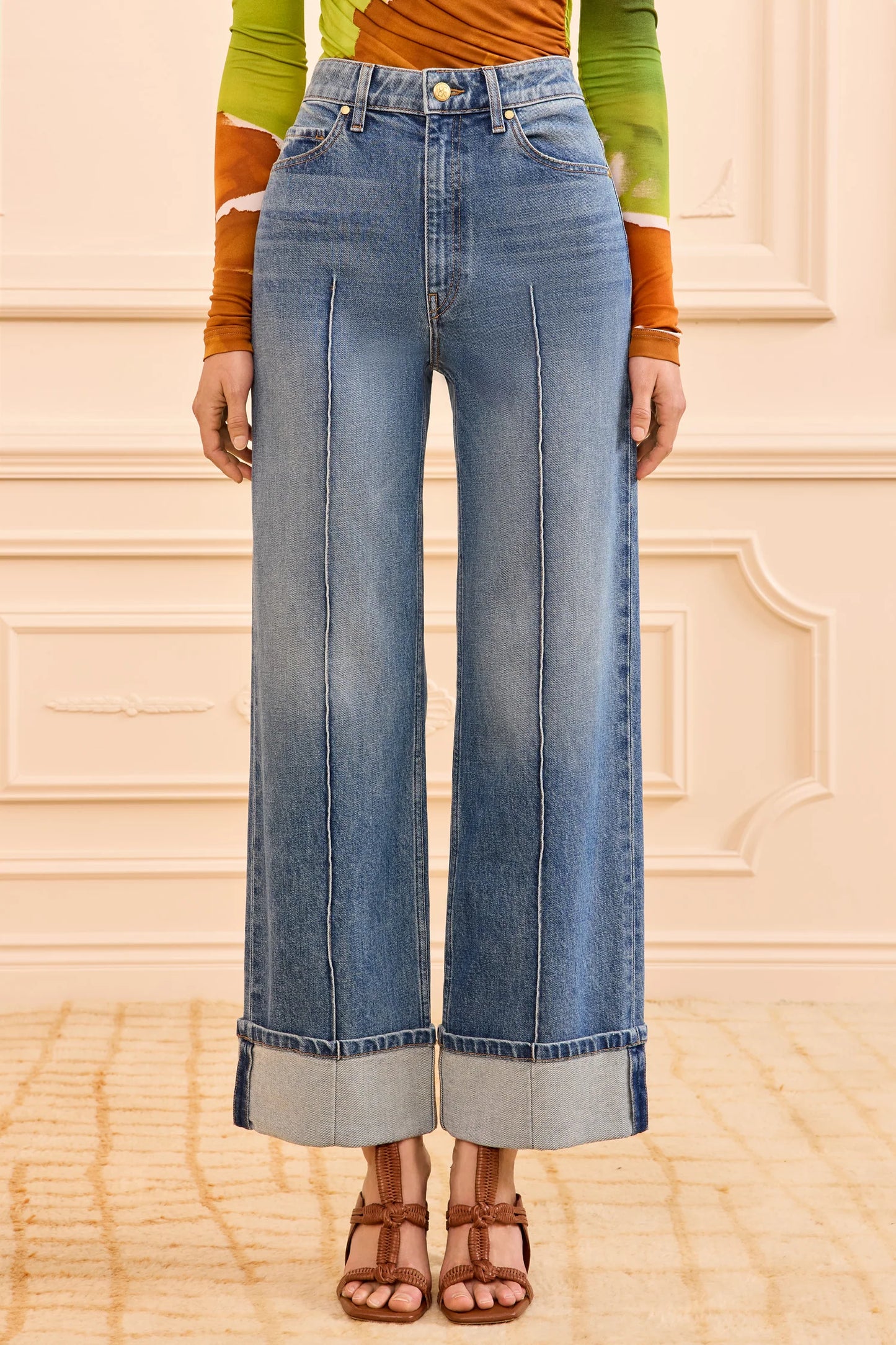 The Genevieve Stretch Pintuck Jean